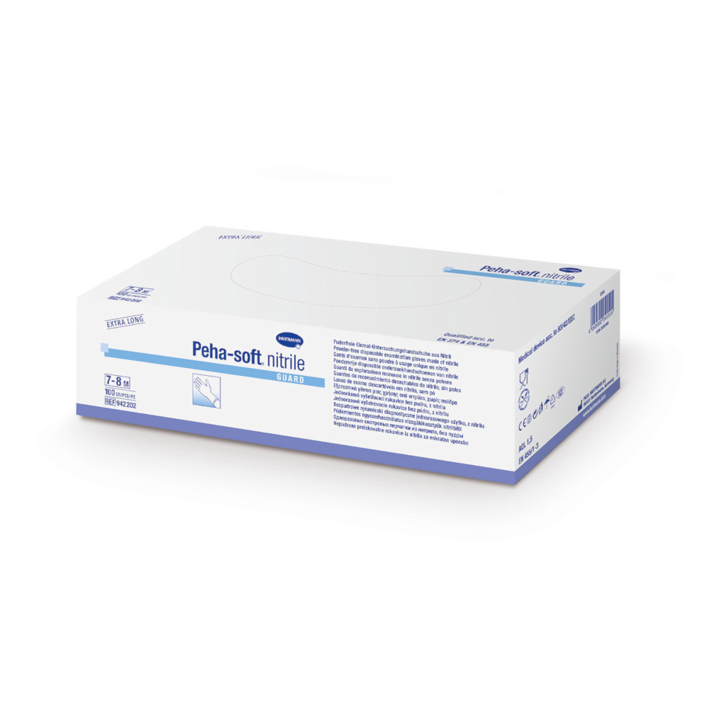 Peha-soft nitrile GUARD Untersuchungshandschuhe unsteril puderfrei XL 100 St Handschuhe