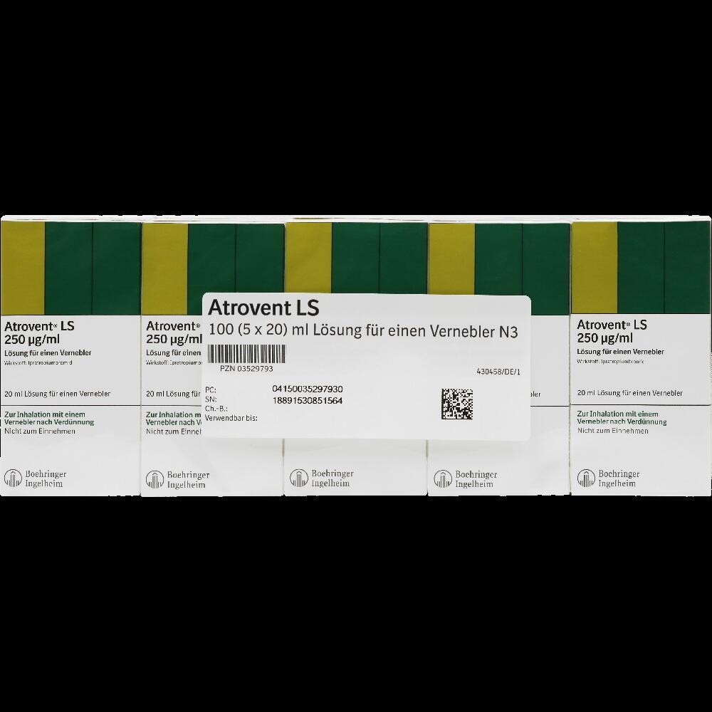 Atrovent LS 250μg/ml Inhalationslösung 5X20 ml Lösung für einen Vernebler