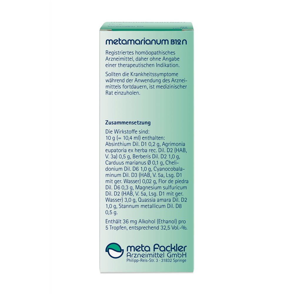 METAMARIANUM B 12 N Tropfen zum Einnehmen 100 ml Mischung