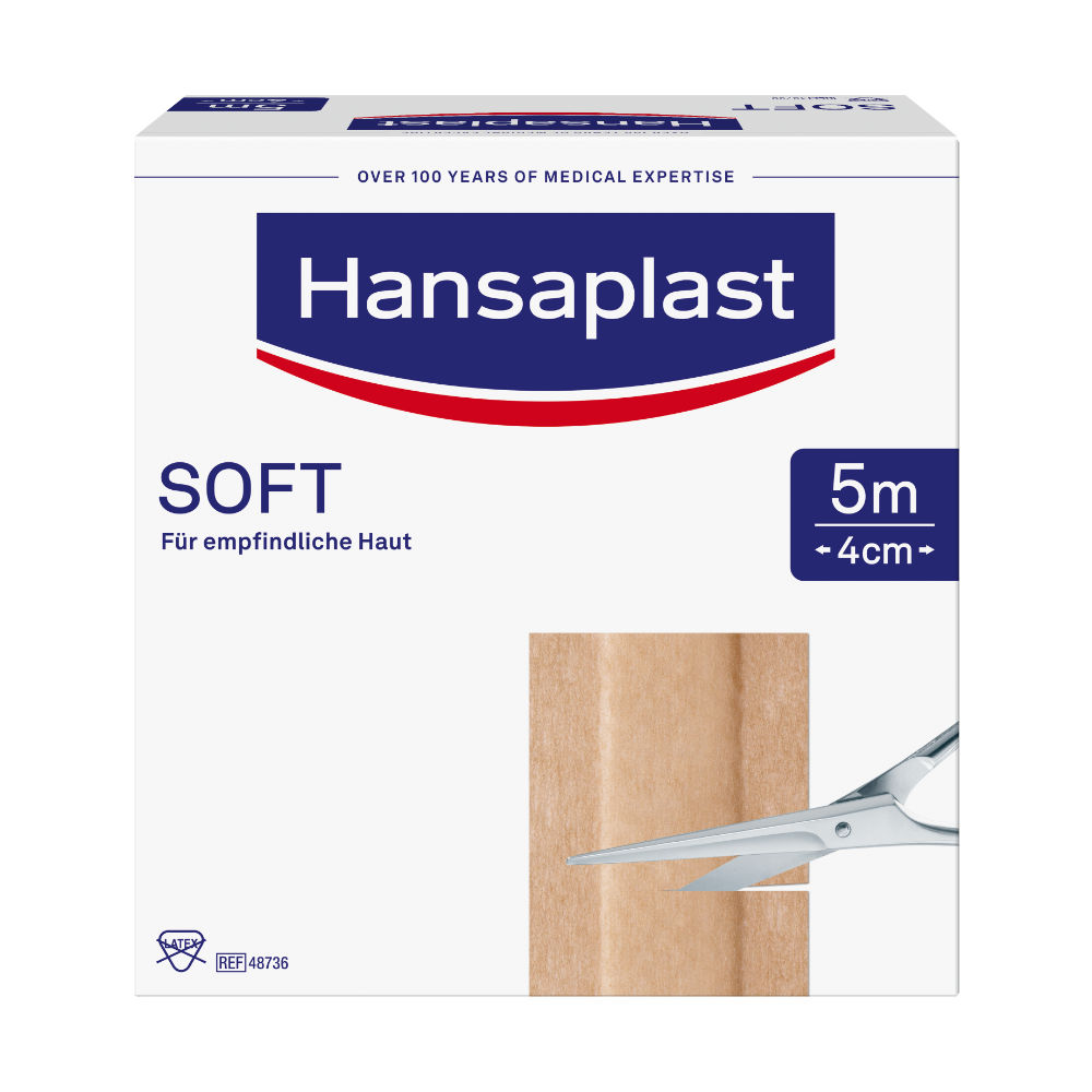 Hansaplast SOFT Pflaster 4 cm x 5m 1 St Pflaster
