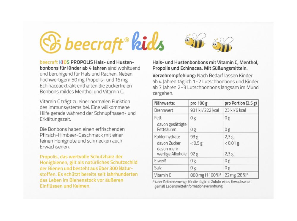 beecraft PROPOLIS kids Hals- und Hustenbonbons 24 St Bonbons
