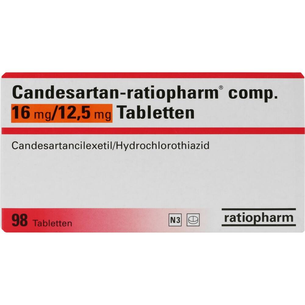 Candesartan-ratiopharm comp. 16mg/12,5mg 98 St Tabletten