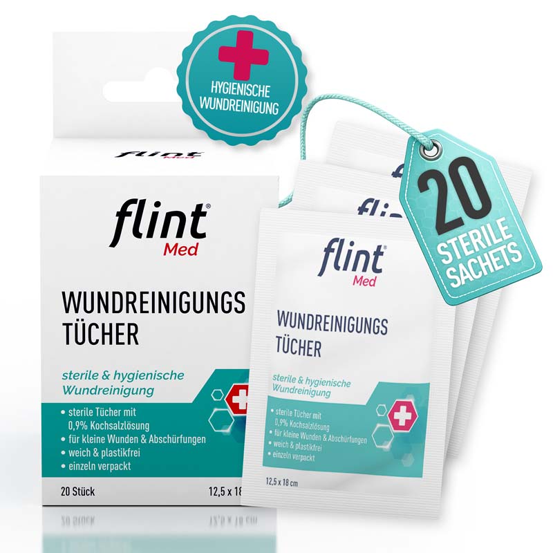 flint Med WUNDREINIGUNGS TÜCHER  20 St Tücher