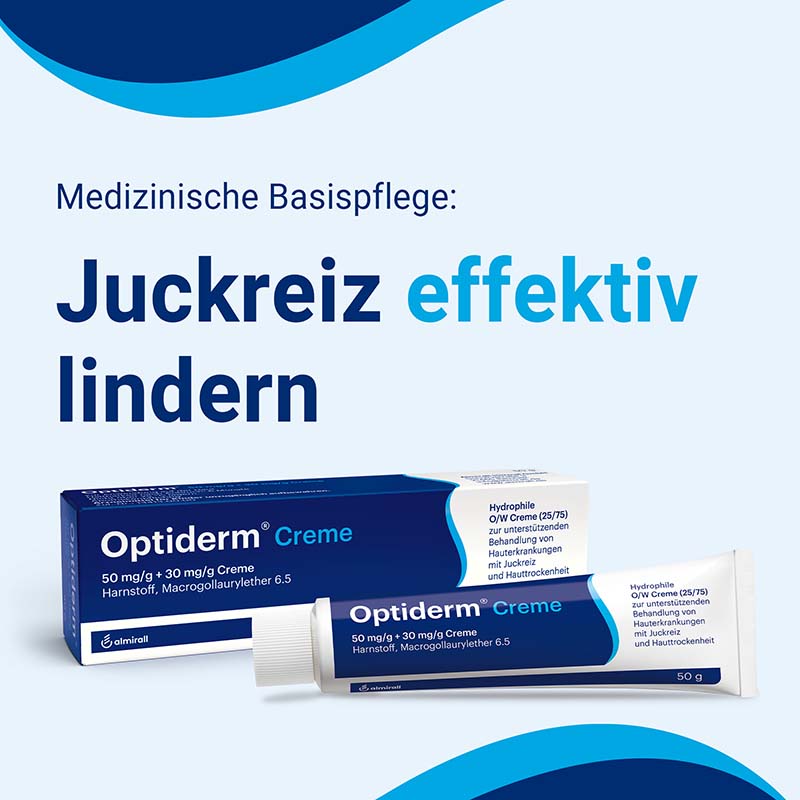 Optiderm Creme im Spender bei Juckreiz und trockener Haut 500 g Creme