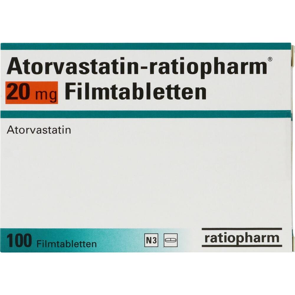 Atorvastatin-ratiopharm 20mg 100 St Filmtabletten