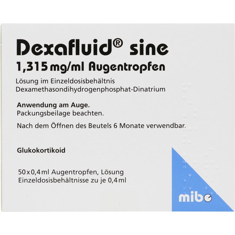 DEXAFLUID sine 1,315 mg/ml Augentr.i.Einzeldosisb. 50X0.4 ml Augentropfen