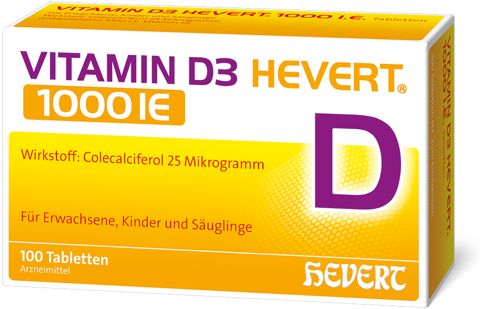 VITAMIN D3 HEVERT 1000 I.E. 100 St Tabletten