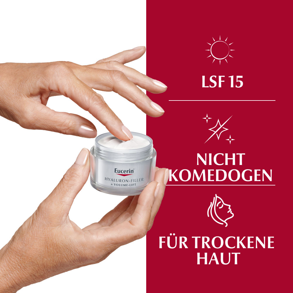 Eucerin HYALURON FILLER + VolumeLift Tagespflege für trockene Haut Creme 50 ml Creme