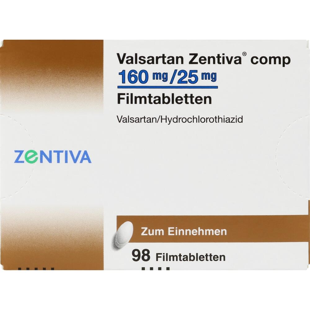Valsartan Zentiva comp 160mg/25mg 98 St Filmtabletten
