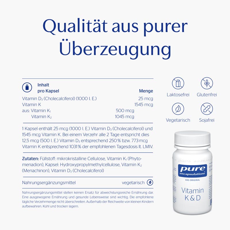 pure encapsulations Vitamin K & D  60 St Kapseln