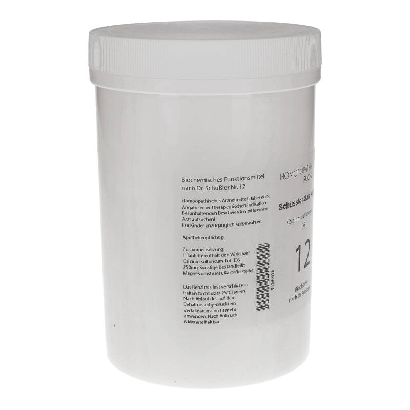 HOMOEOPATHIEFUCHS Schüssler-Salz Nummer 12 Calcium sulfuricum D6 Biochemie 4000 St Tabletten