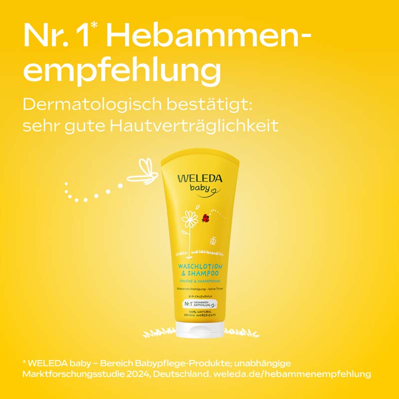 WELEDA baby WASCHLOTION & SHAMPOO BIO-CALENDULA 200 ml Duschgel