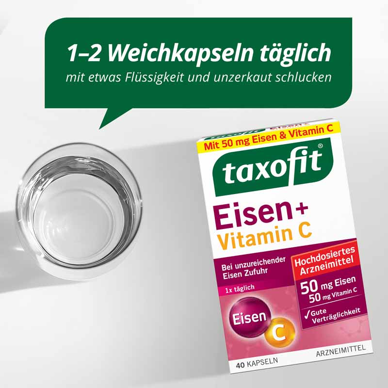 taxofit Eisen + Vitamin C 40 St Kapseln