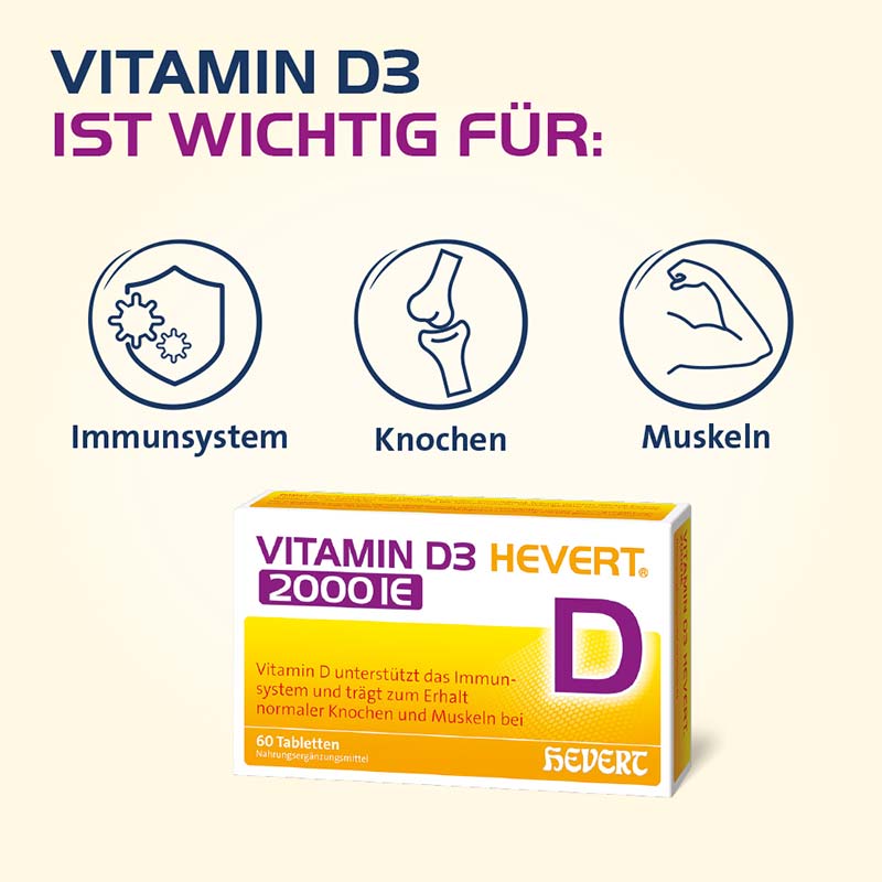 VITAMIN D3 HEVERT 2.000 I.E.  60 St Tabletten