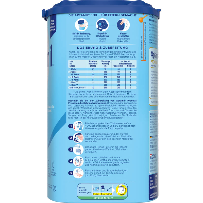 Aptamil PRONUTRA PRE ANFANGSMILCH 800 g Pulver
