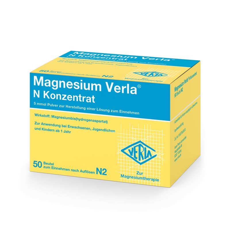 Magnesium Verla N Konzentrat Pulver 50 St Pulver zur Herstellung einer Lösung zum Einnehmen
