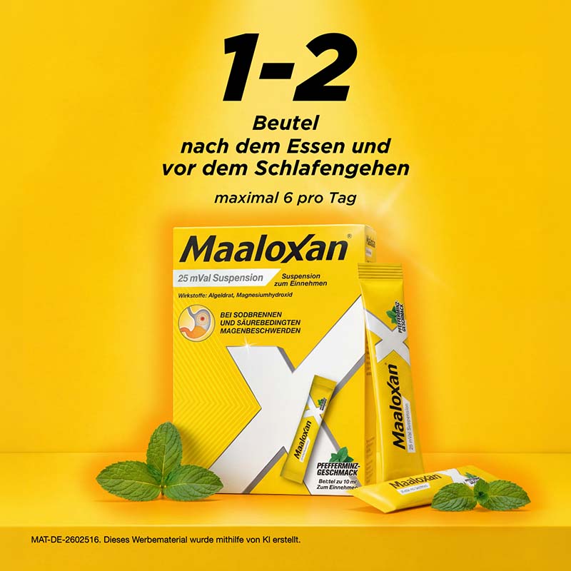 Maaloxan Suspension bei Sodbrennen & Magenschmerzen 20X10 ml Suspension