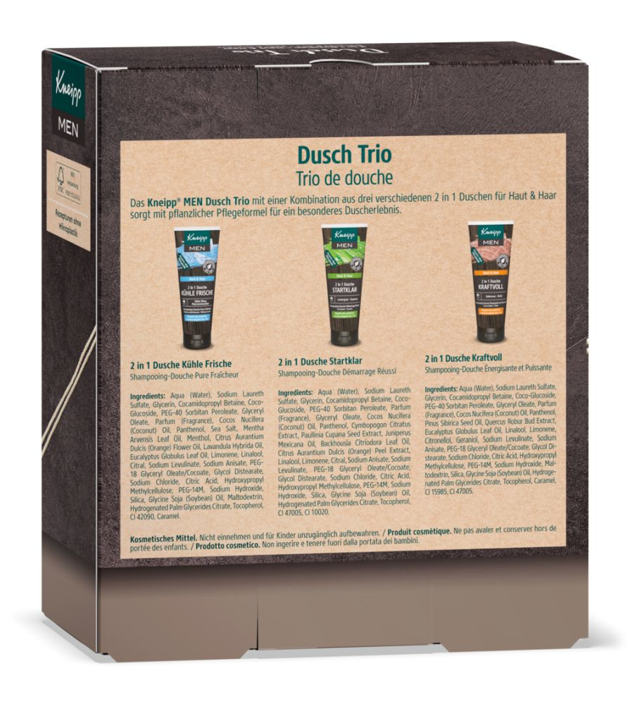 Kneipp Dusch-Trio Männer 3X75 ml Kombipackung