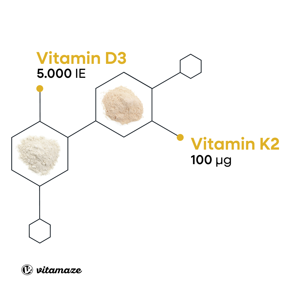 vitamaze VITAMIN D3 5000 I.E. K2 180 St Tabletten