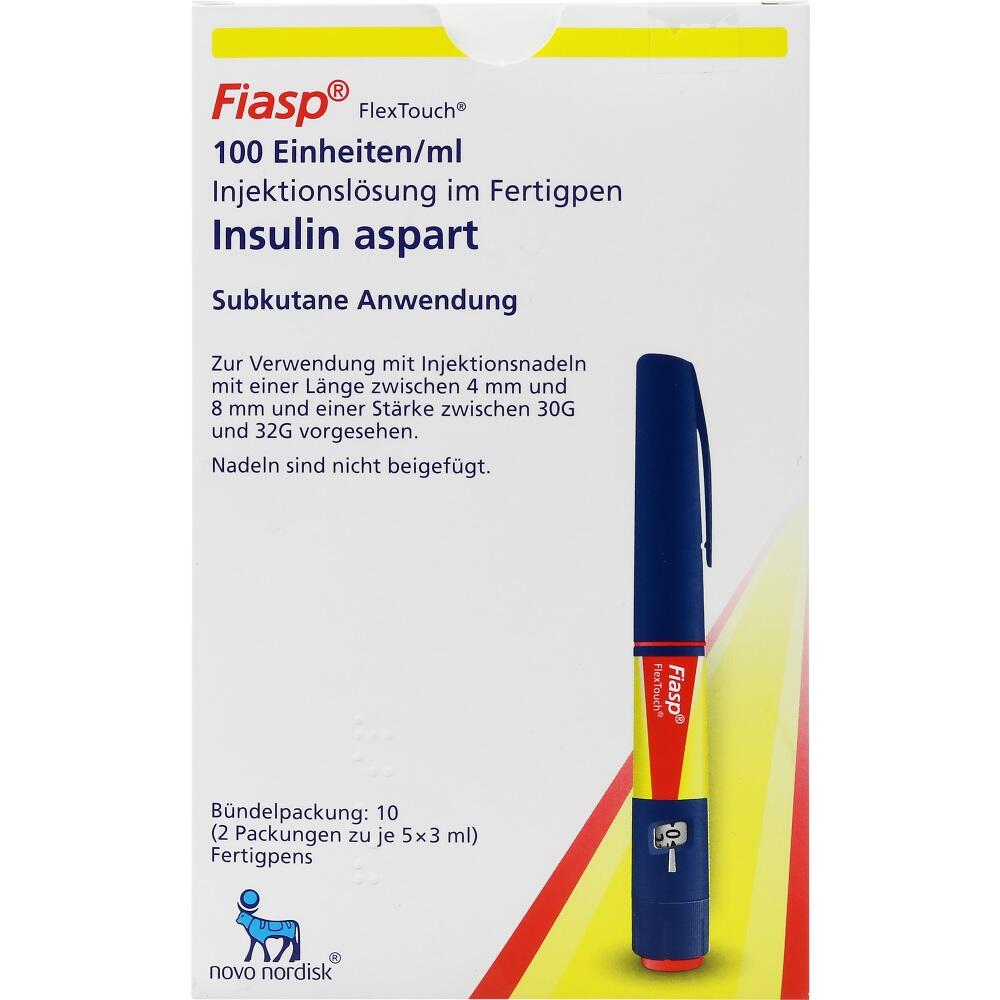 FIASP 100 Einheiten/ml Inj.-Lsg.i.e.Fertigpen 2X5X3 ml Injektionslösung in einem Fertigpen