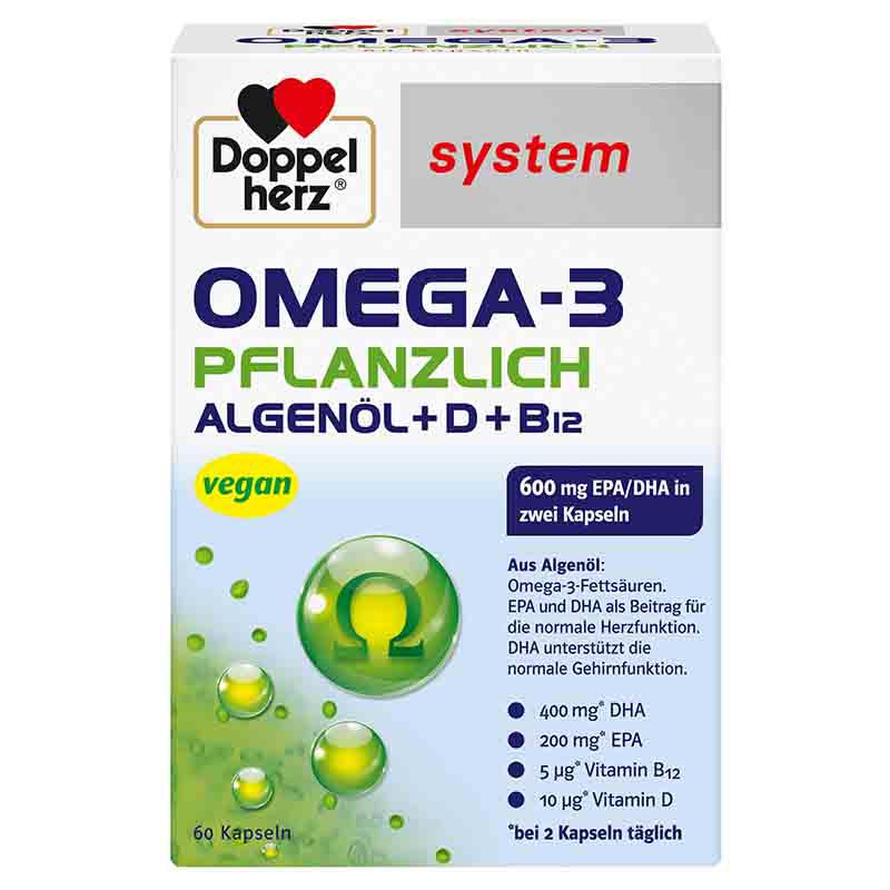 Doppelherz system OMEGA-3 PFLANZLICH 60 St Kapseln