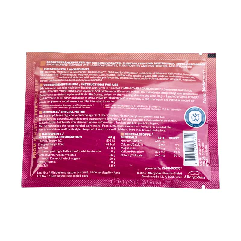 OMNi POWER CARBO TONIC PLUS 10X40 g Pulver