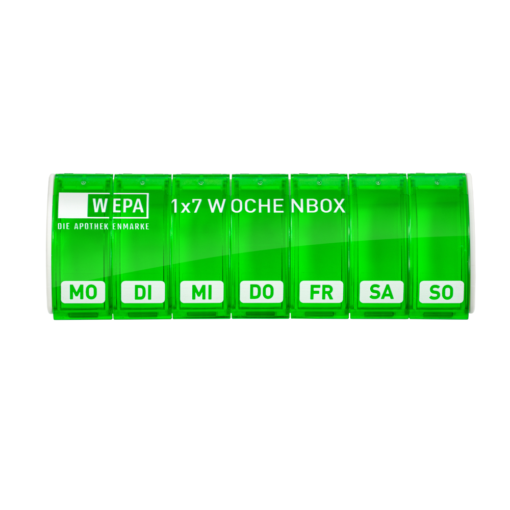 WEPA 1x7 Wochenbox grün UV-Schutz+ 1 St