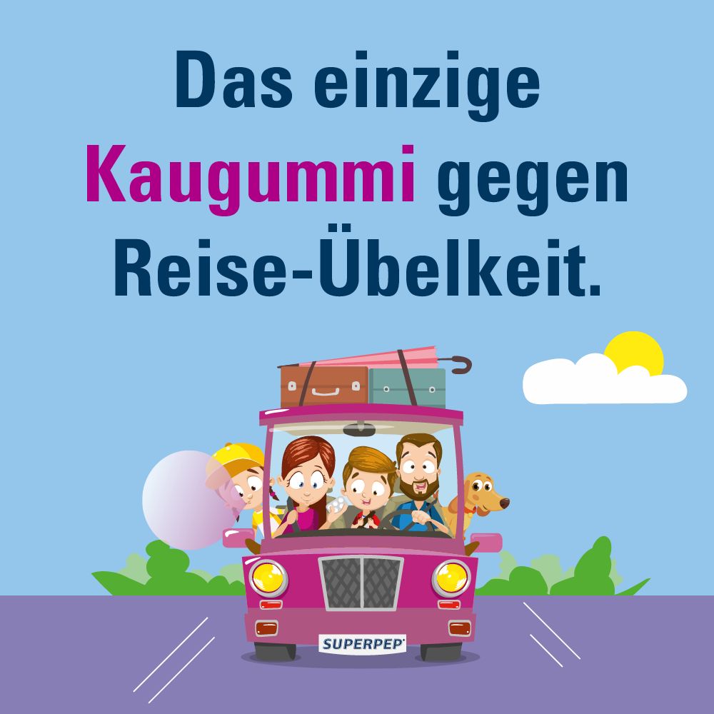 SUPERPEP Reise Kaugummi-Dragées 20 mg 10 St Kaugummi