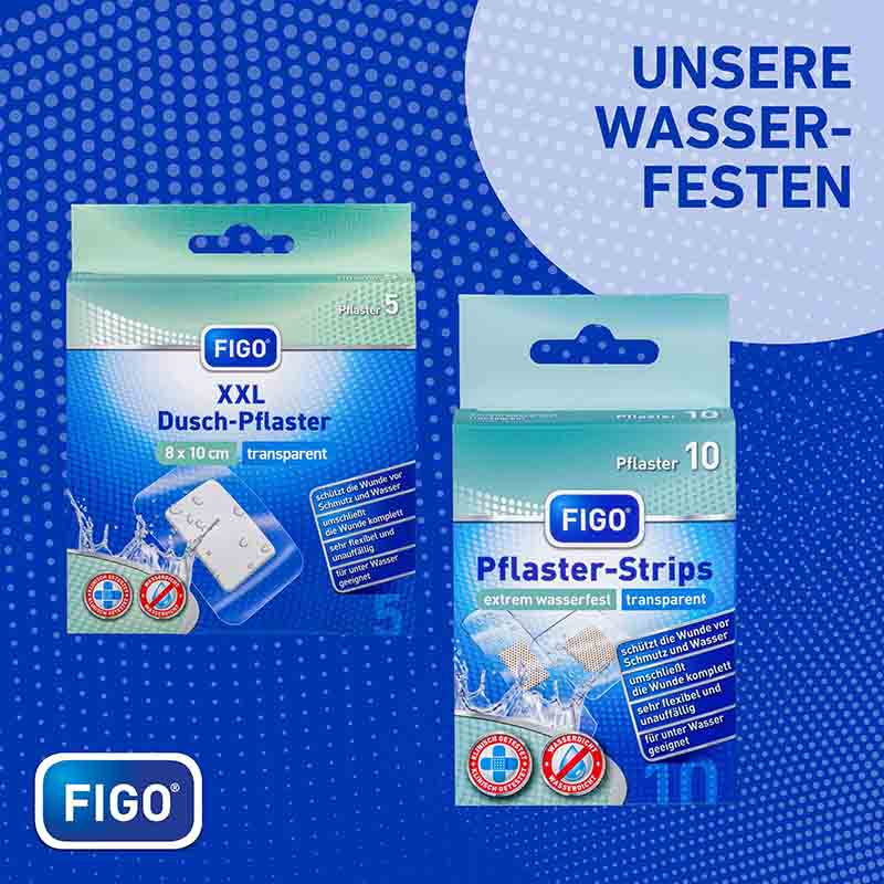 FIGO Pflaster-Strips Duschpflaster 10 St Pflaster