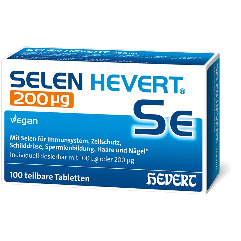 SELEN HEVERT 200 Mikrogramm 100 St Tabletten