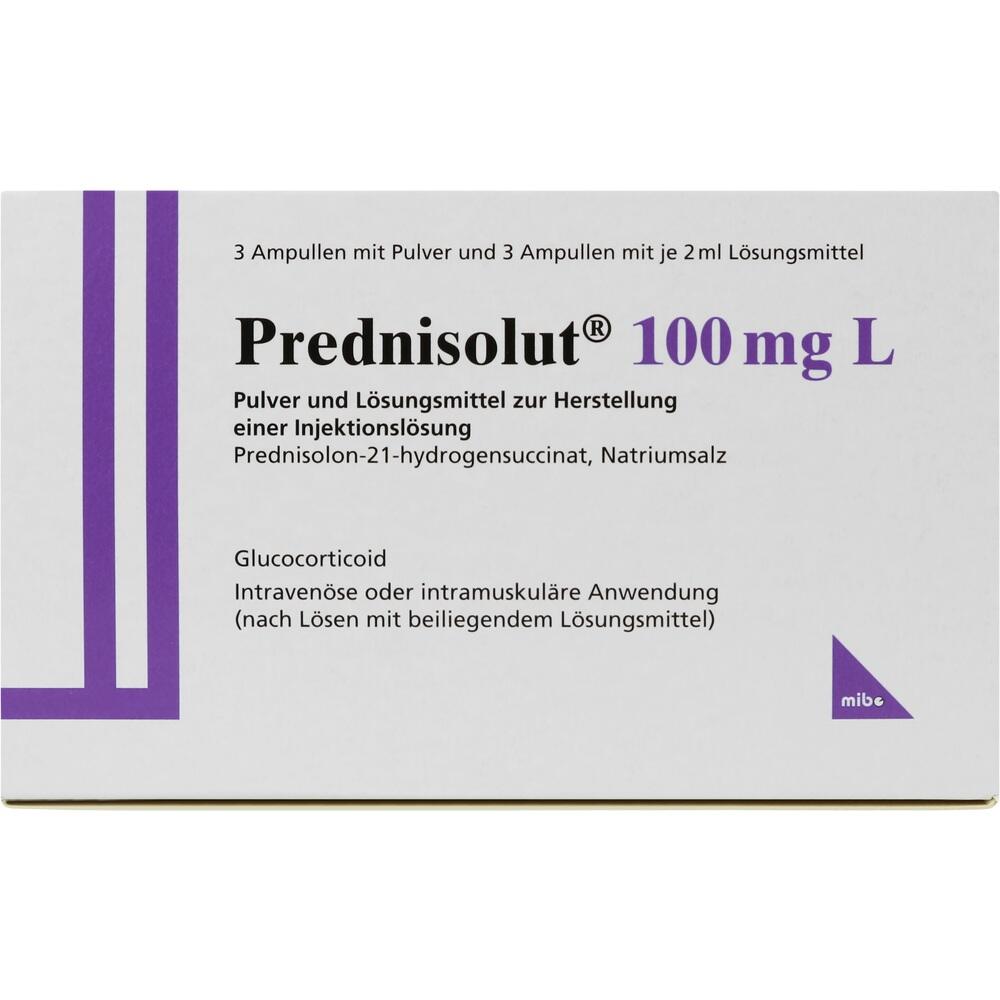 PREDNISOLUT 100 mg L Plv.u.Lsm.z.Herst.e.Inj.-Lsg. 3 St Pulver u. Lösungsmittel zur Herstellung einer Injektionslsg.