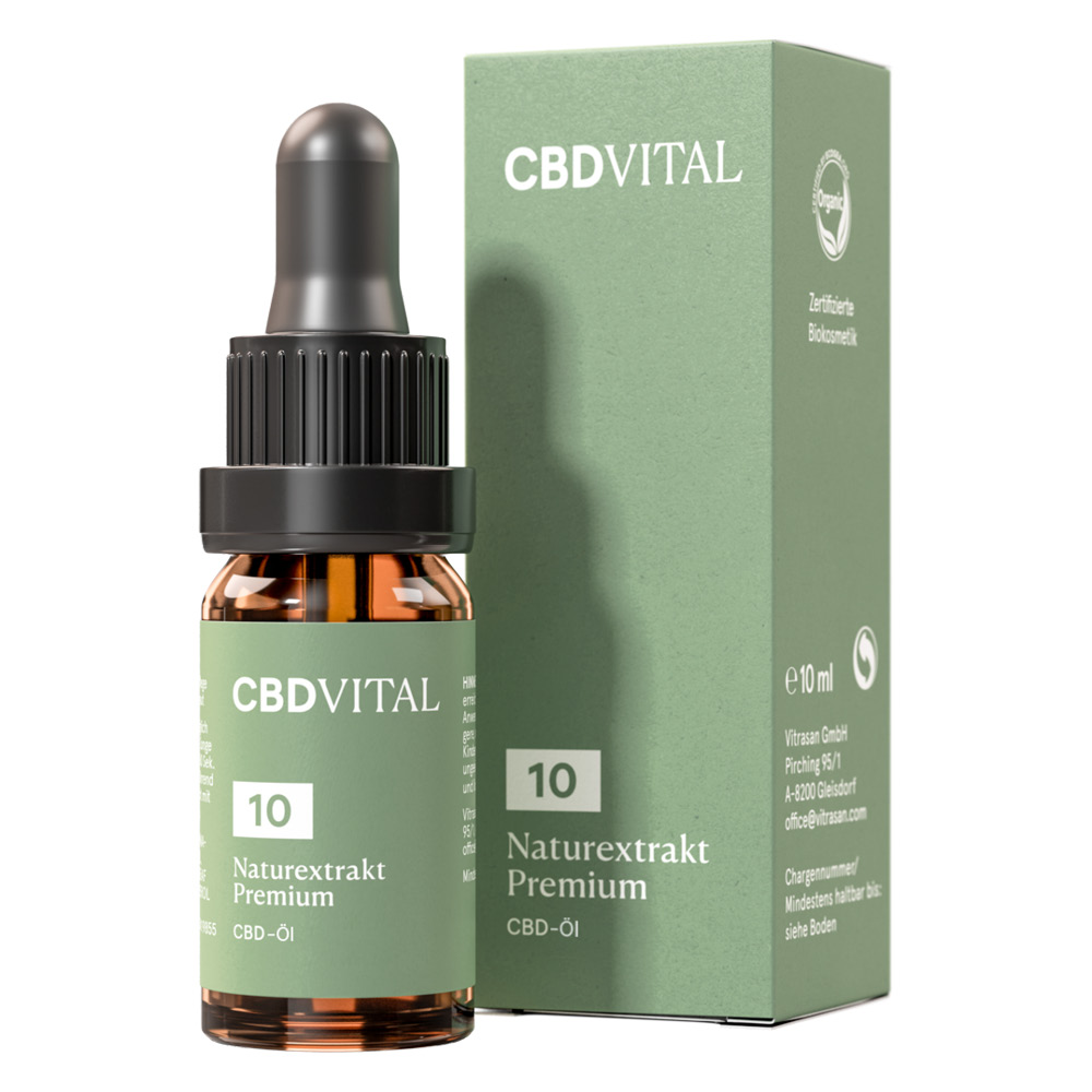 CBD VITAL Naturextrakt Premium CBD Öl 10% 10 ml Tropfen
