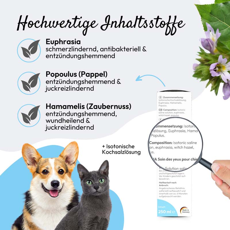 PHA AugenPflege Tropfen für Hunde und Katzen 20 ml Tropfen