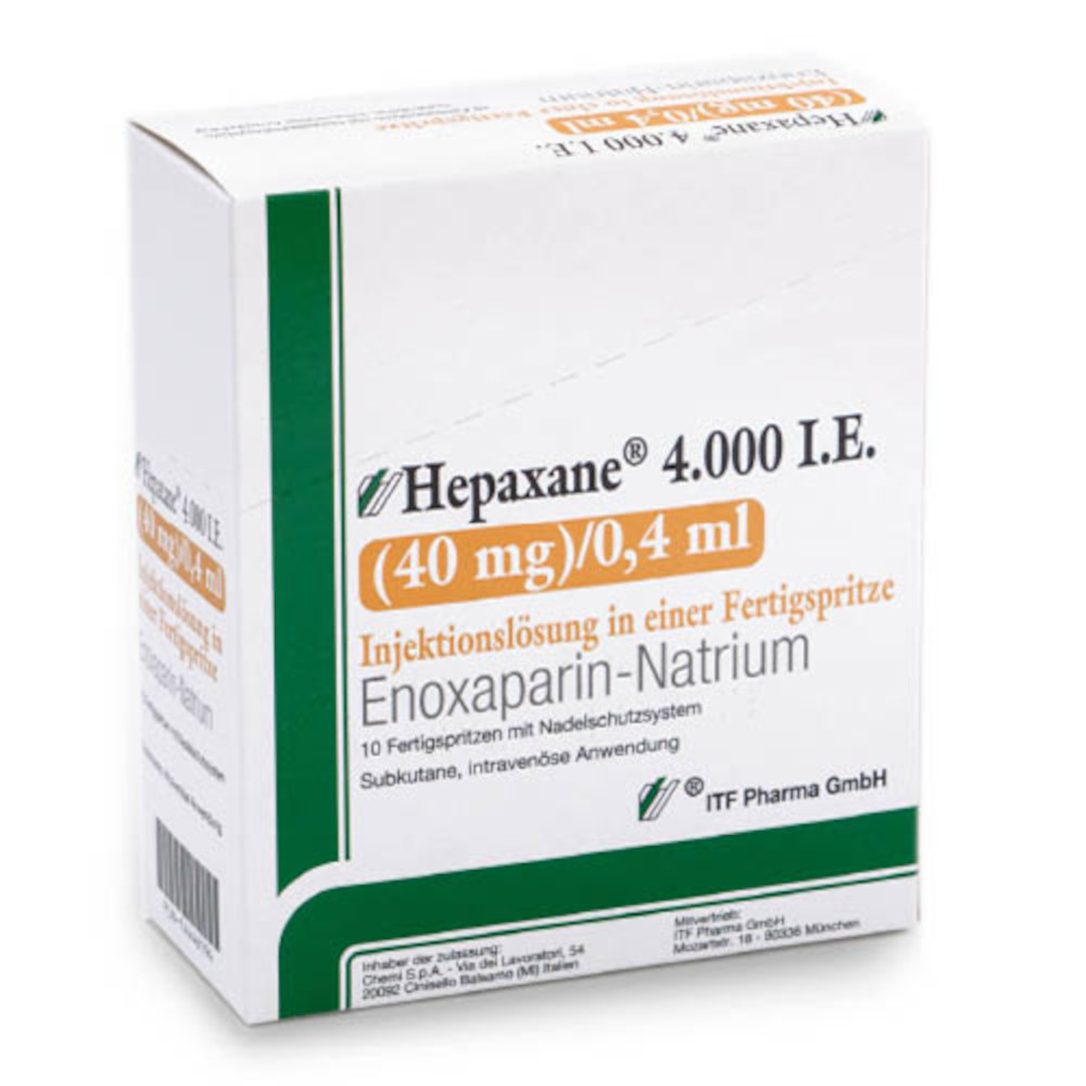 Hepaxane 4.000 I.E. 40mg/0,4ml 10 St Injektionslösung in einer Fertigspritze