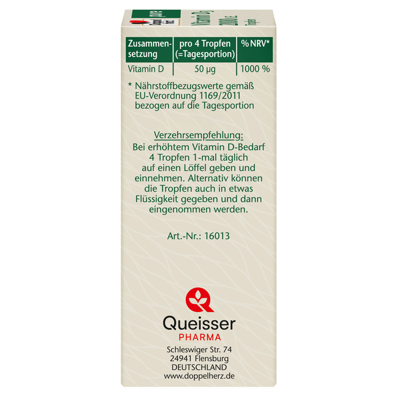 Dopppelherz pure Vitamin D3 2000 I.E. 9.2 ml Tropfen