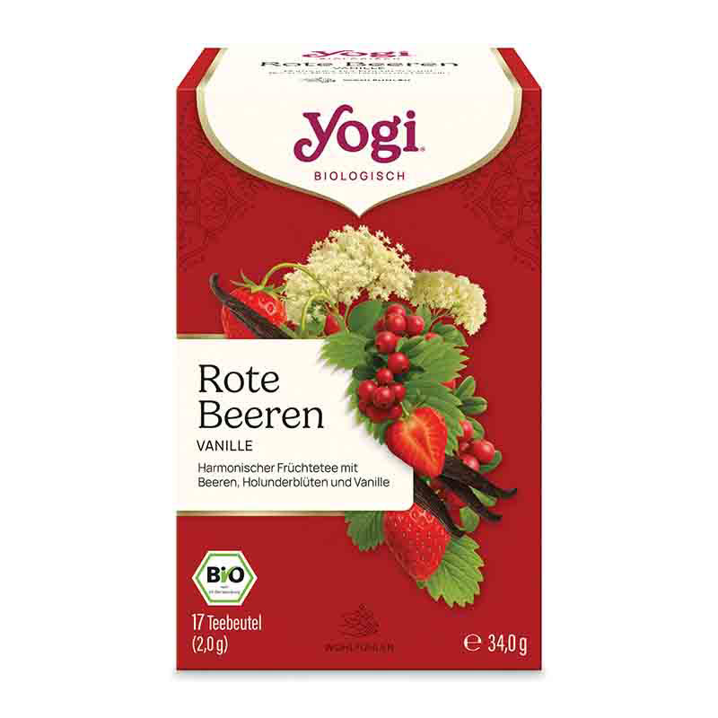 YOGI TEA Rote Beeren Vanille 17X2.0 g Filterbeutel
