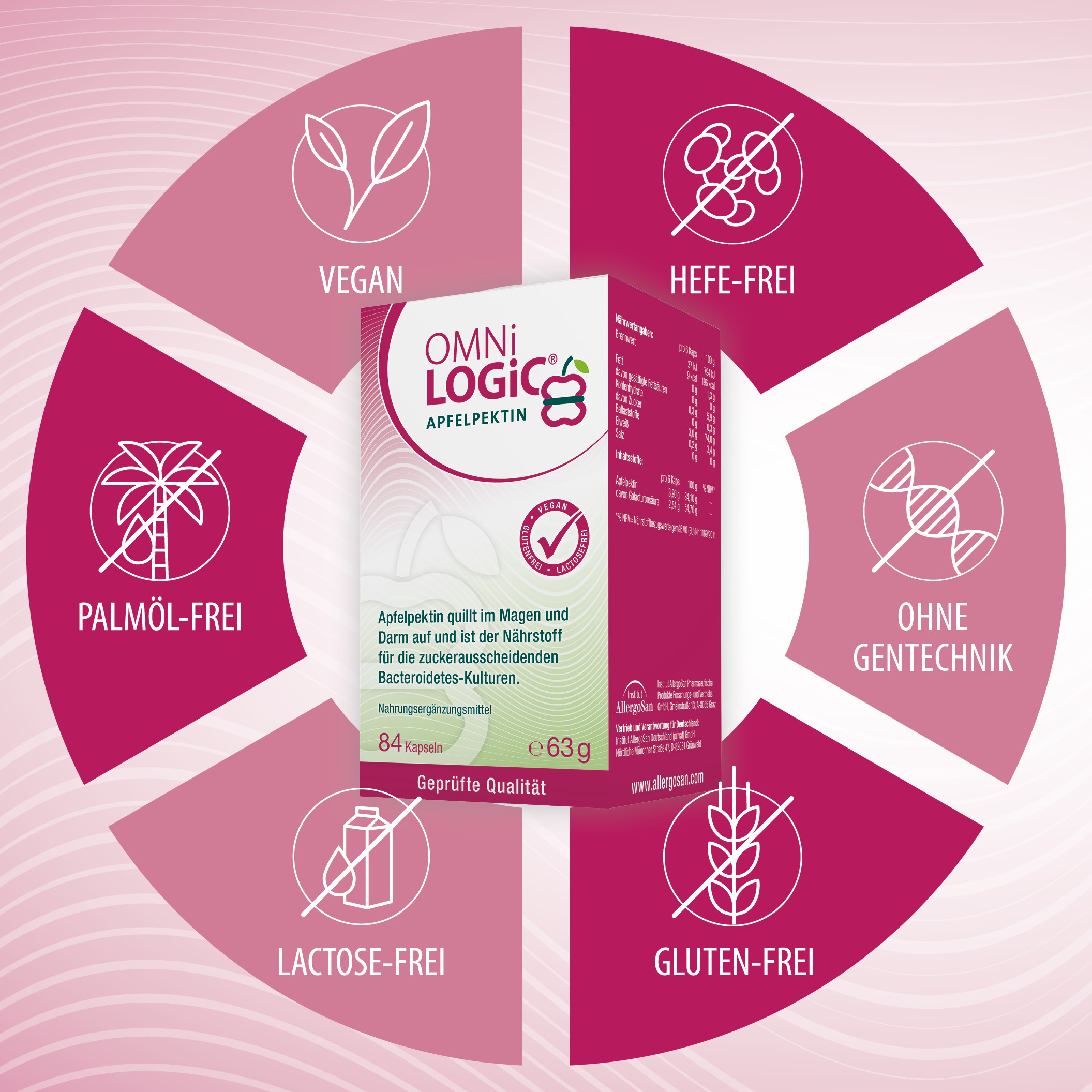OMNi-LOGiC Apfelpektin 84 St Kapseln