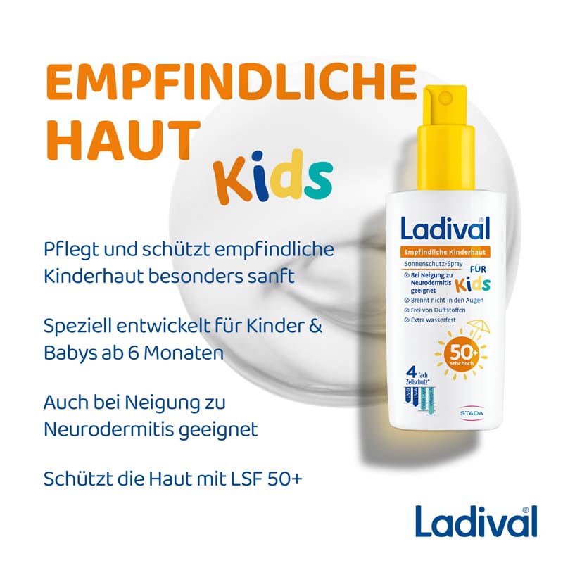 Ladival Kinder Sonnenschutz Körperspray und Gesichtscreme Set plus Schleich Meeresschildkröte 1 St Sparset