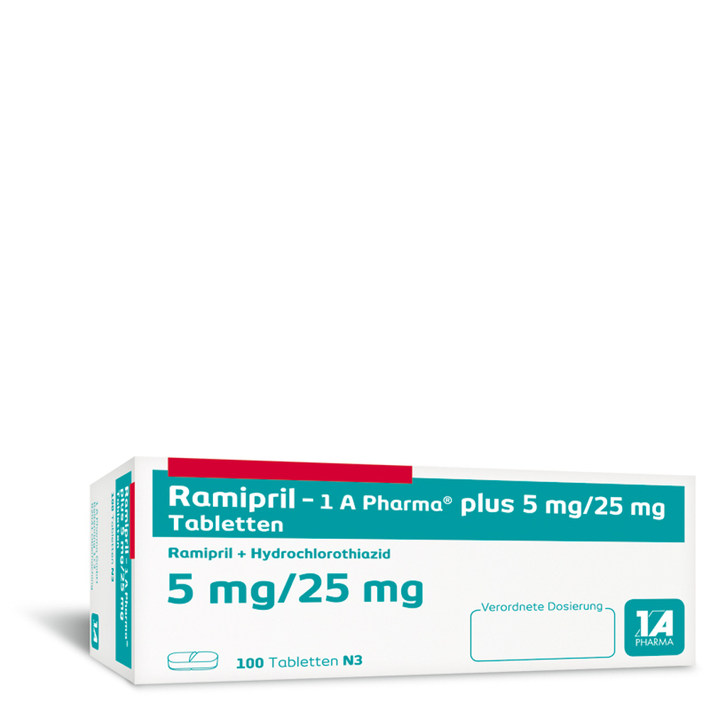 Ramipril-1 A Pharma plus 5mg/25mg 100 St Tabletten
