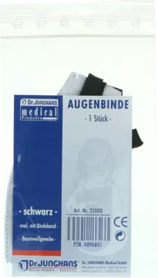 AUGENBINDE oval m.Bindeband schwarz 1 St Binden
