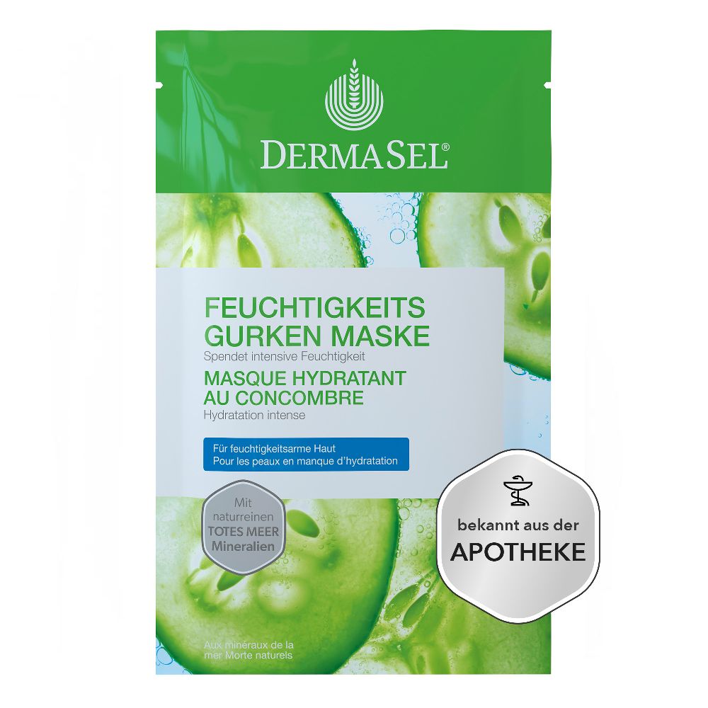 DERMASEL FEUCHTIGKEITS GURKEN MASKE 12 ml Gesichtsmaske