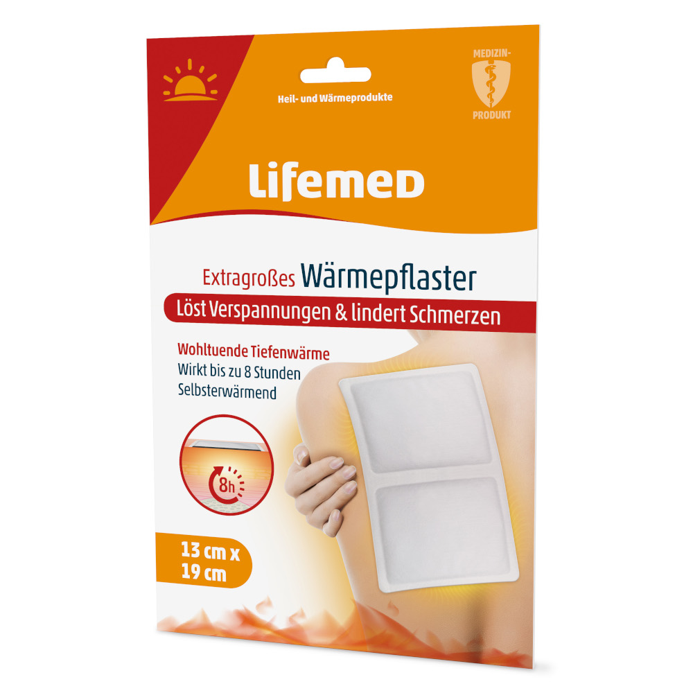 Lifemed Extragroßes Wärmepflaster, 13 cm x 19 cm 1 St Pflaster