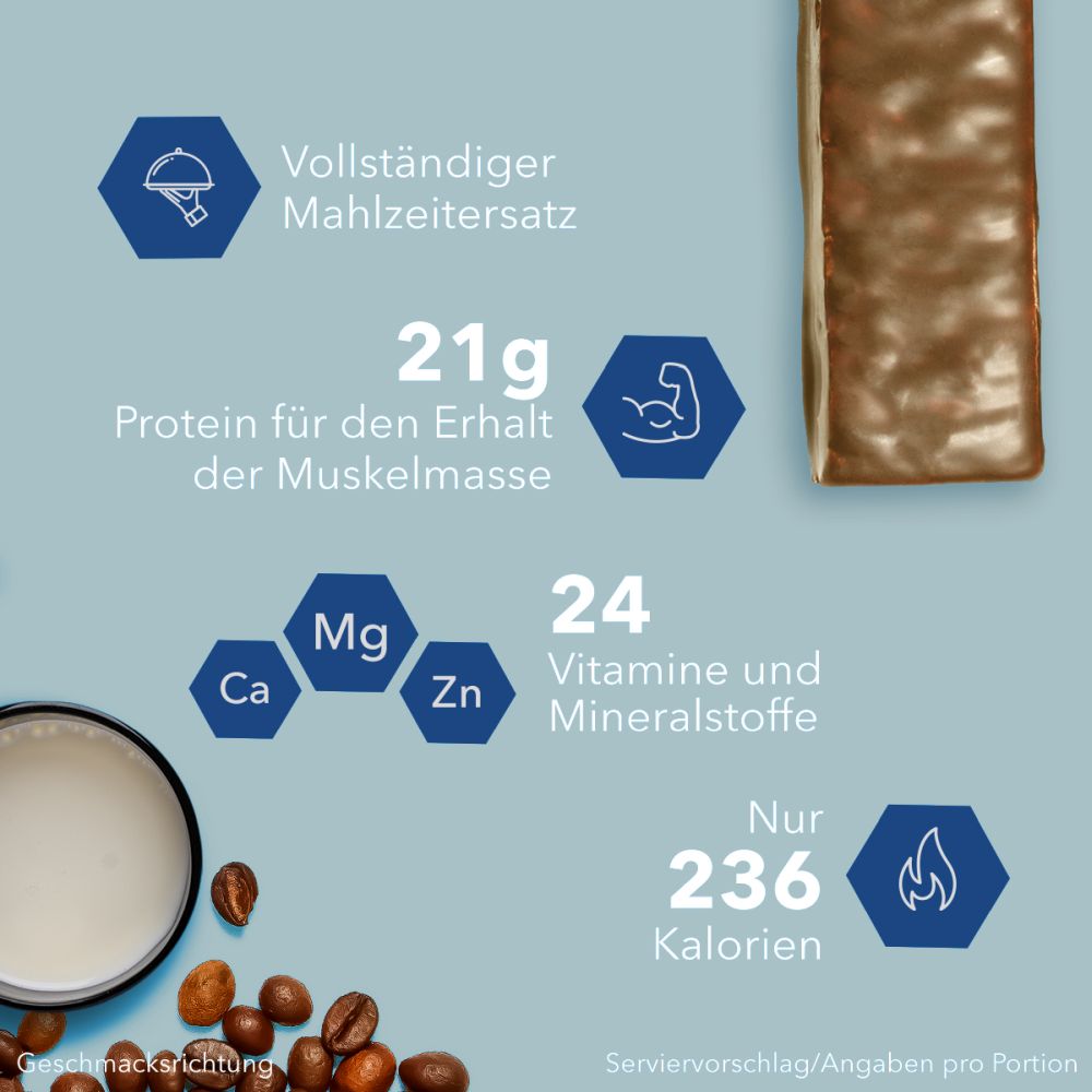 OPTIFAST RIEGEL Capuccino GESCHMACK 6X65 g