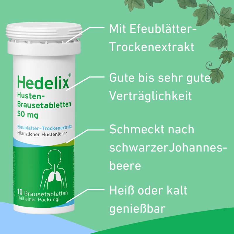 Hedelix Husten 20 St Brausetabletten