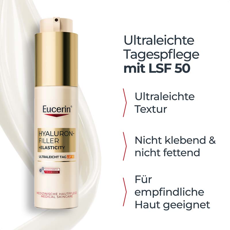 Eucerin HYALURON-FILLER+ELASTICITY ULTRALEICHT TAG LSF 50  50 ml Creme
