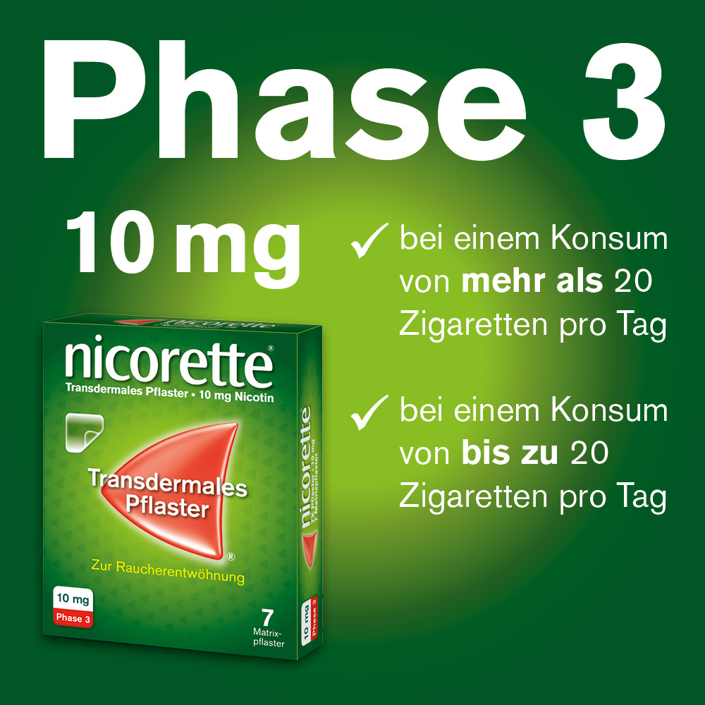 nicorette Nikotinpflaster mit 10 mg Nikotin zur Raucherentwöhnung