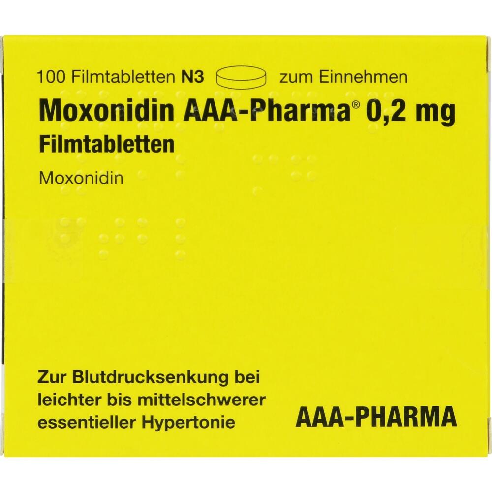 MOXONIDIN AAA Pharma 0,2 mg Filmtabletten 100 St Filmtabletten