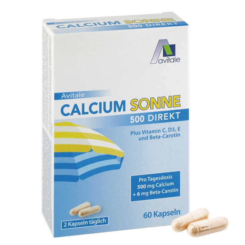 Avitale CALCIUM SONNE 500 DIREKT 60 St Kapseln
