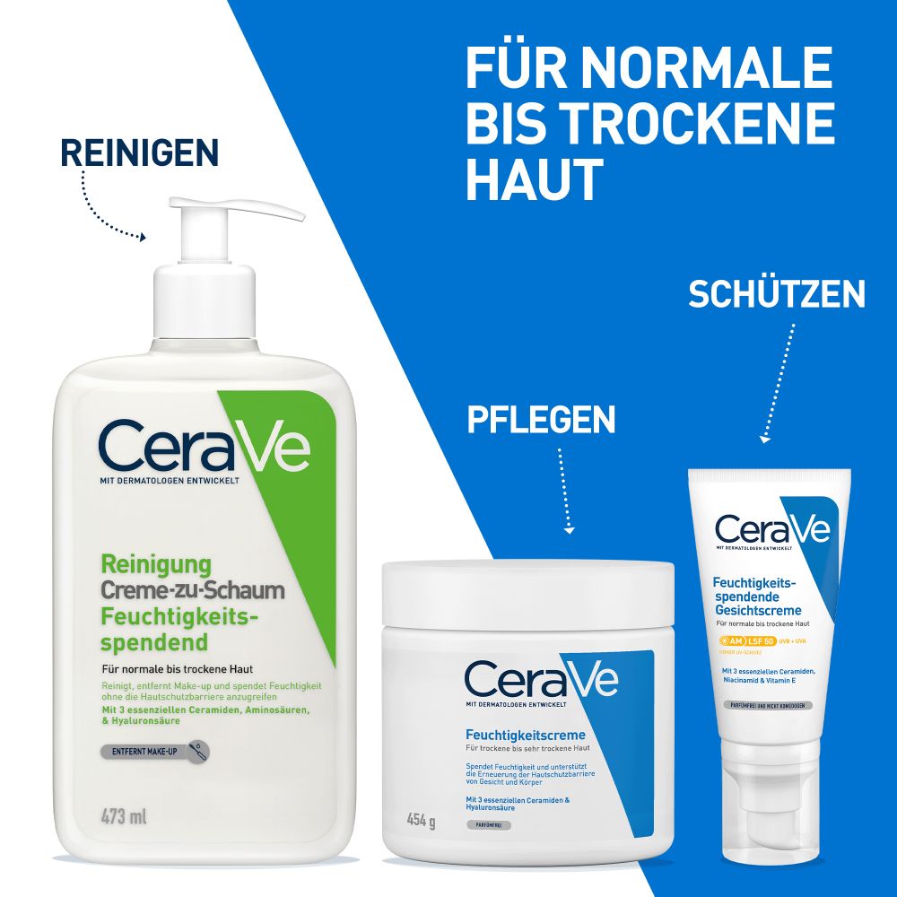 CeraVe Reinigung Creme-zu-Schaum Feuchtigkeitsspendend 473 ml Gel