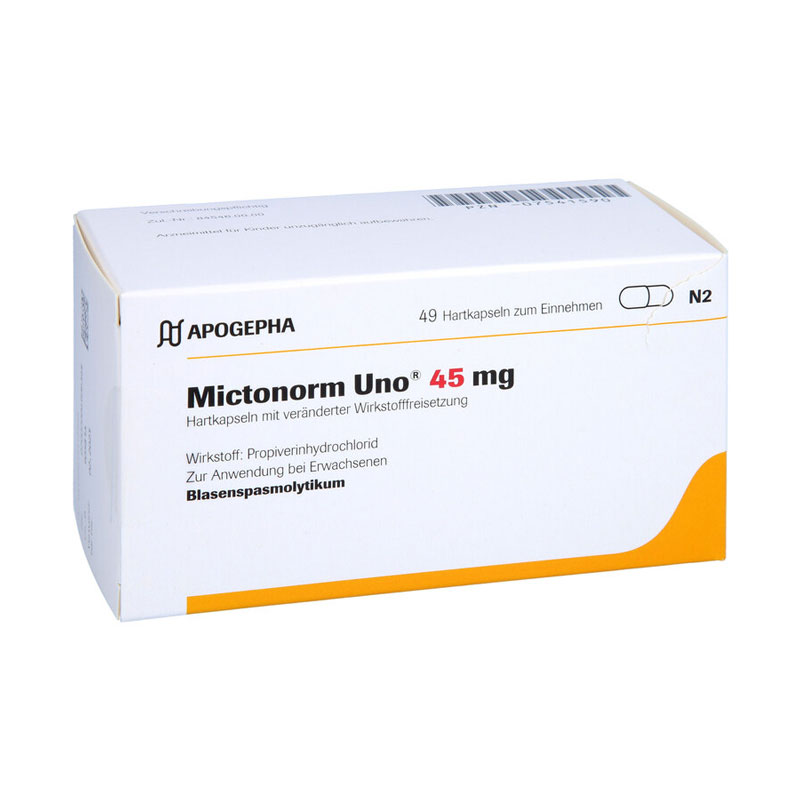 MICTONORM Uno 45 mg Hartk.m.veränd.Wirkst.-Frs. 49 St Hartkapseln mit veränderter Wirkstofffreisetzung
